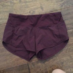Size 0 maroon lulu lemon speed up shorts!